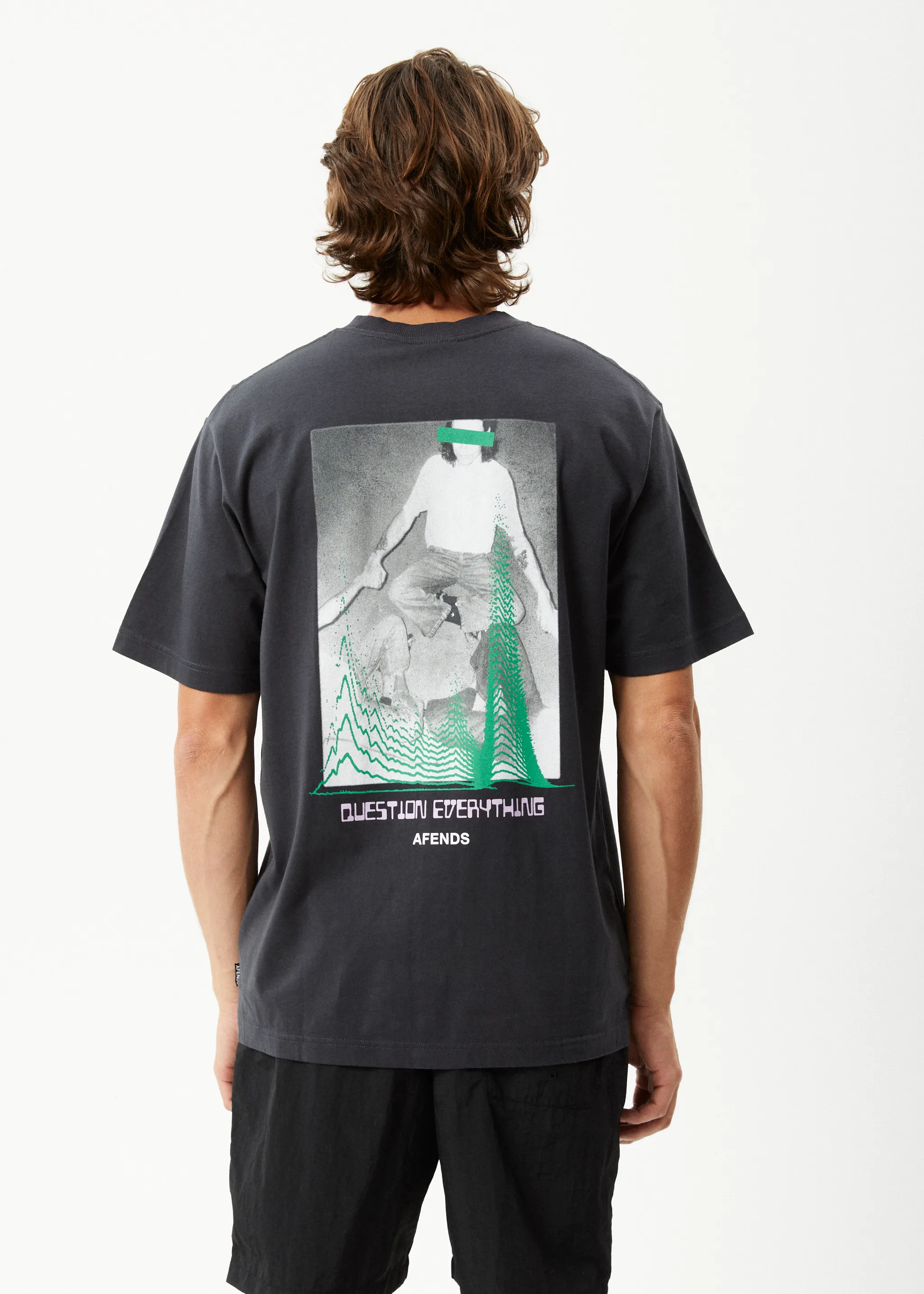 Waveform Retro Graphic Fit T-Shirt Charcoal