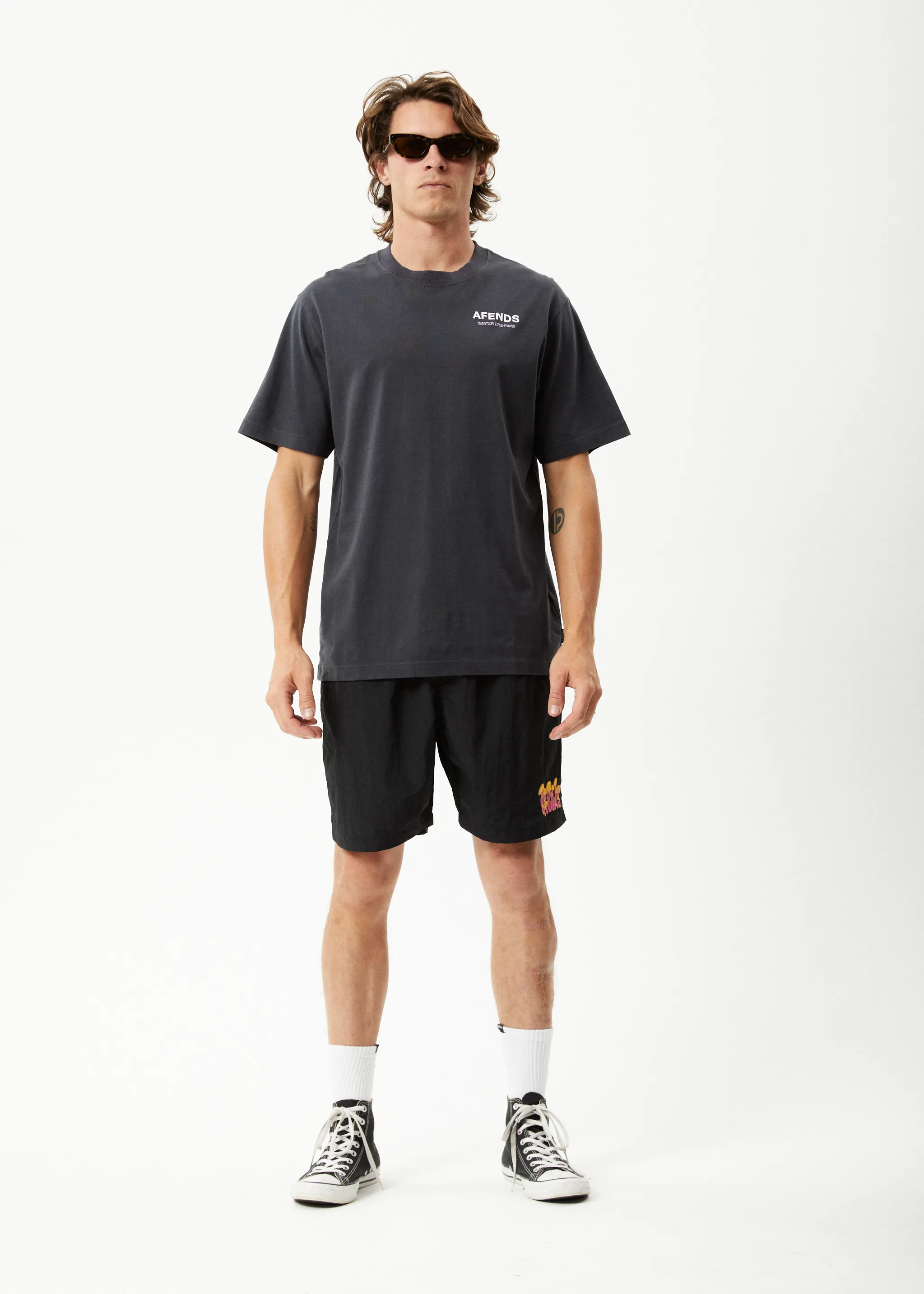 Waveform Retro Graphic Fit T-Shirt Charcoal