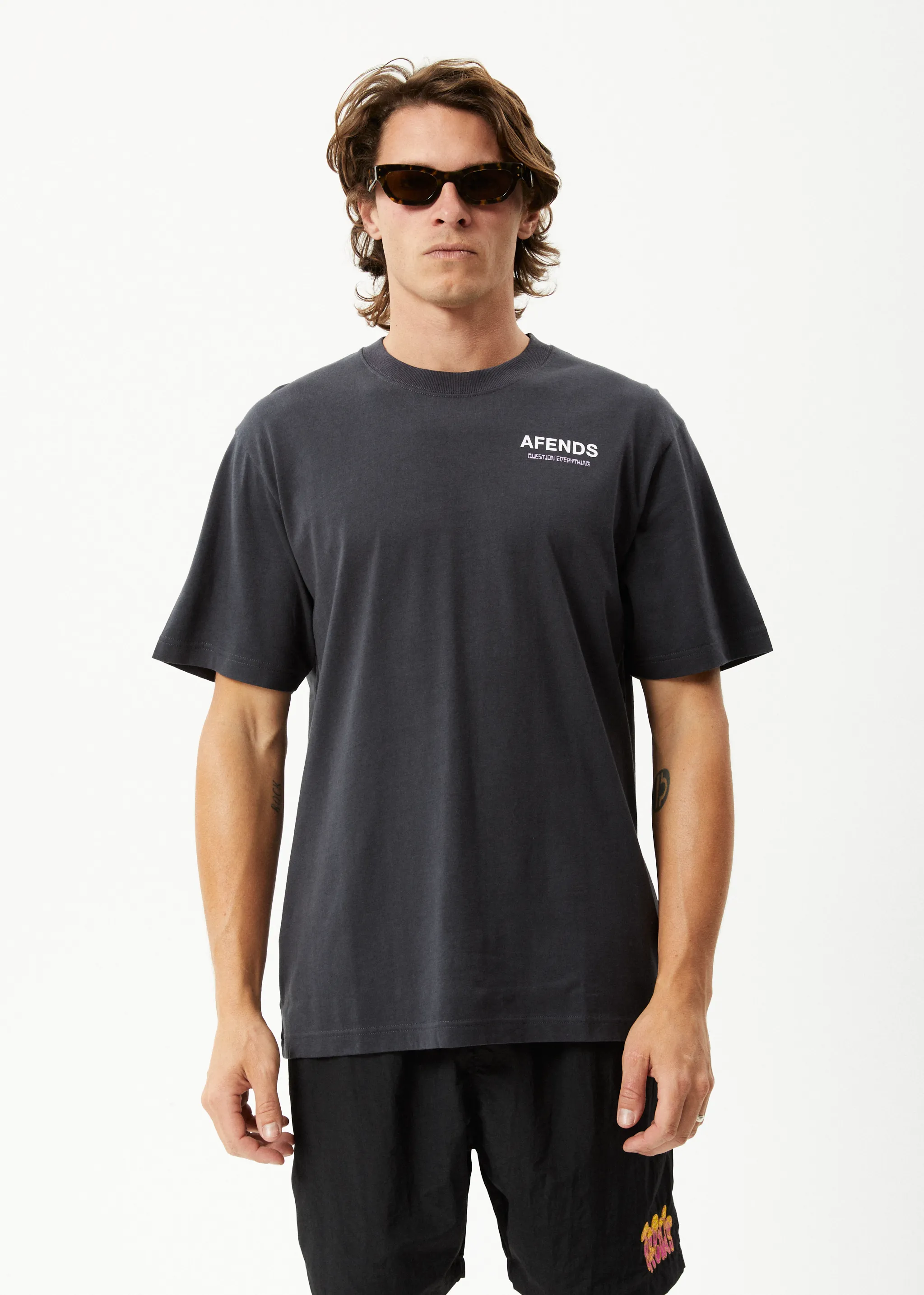 Waveform Retro Graphic Fit T-Shirt Charcoal