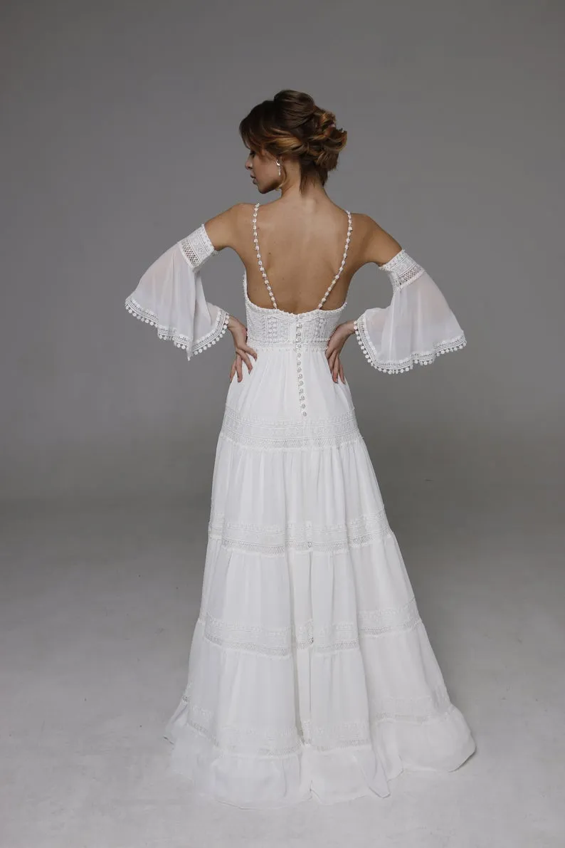 Wedding Dresses "Bar" Boho Wedding Dress