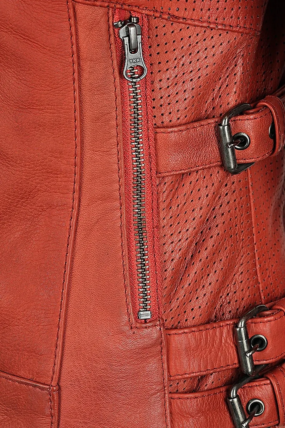 Wild & Free Rust Motorcycle Jacket Women