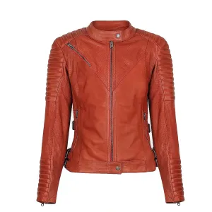 Wild & Free Rust Motorcycle Jacket Women