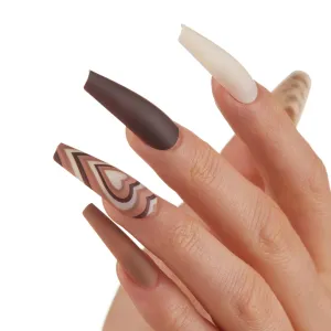 Wild in Love | Matte Extra Long Coffin Press-On Nails