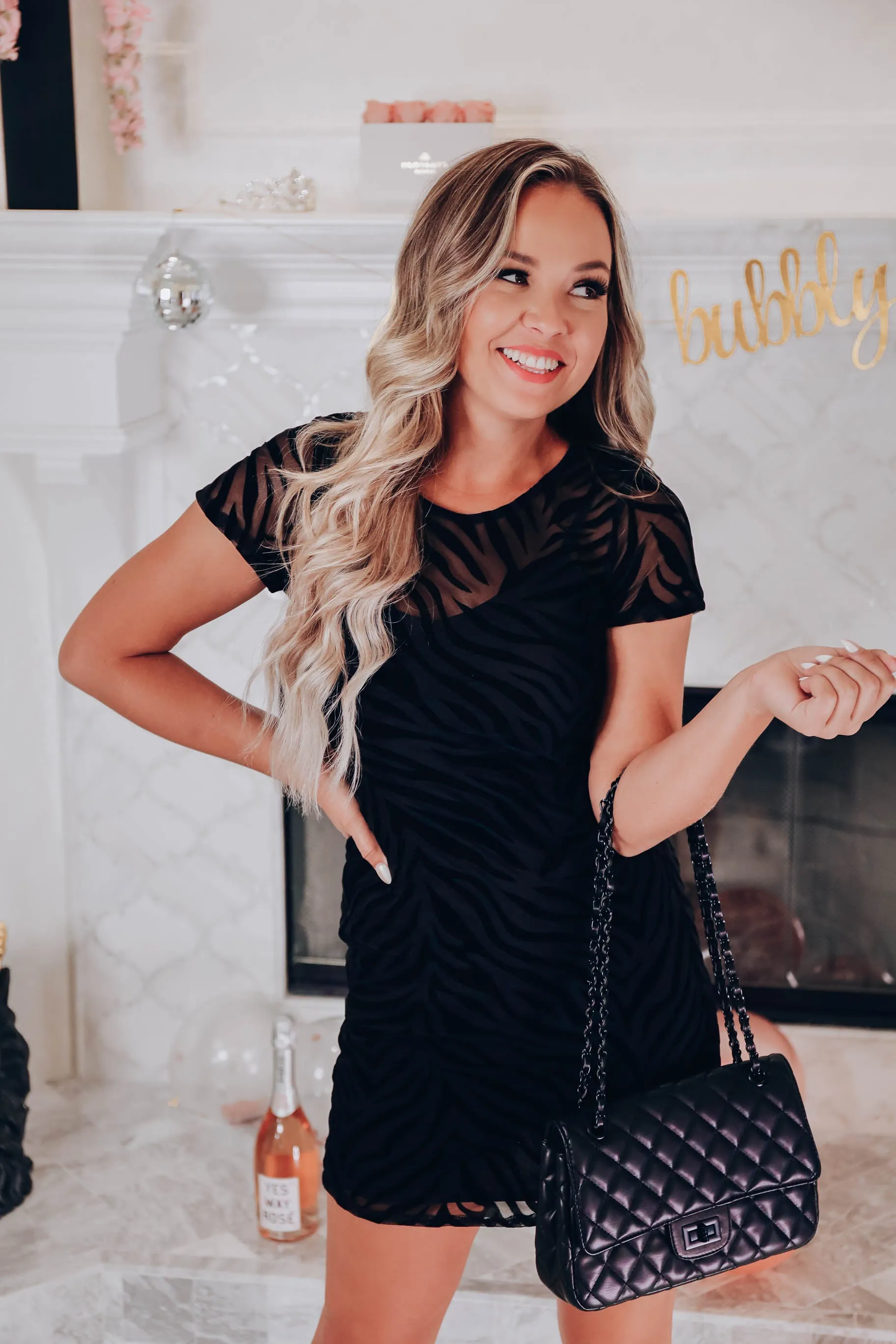 Wild Night Zebra Print Mini Dress