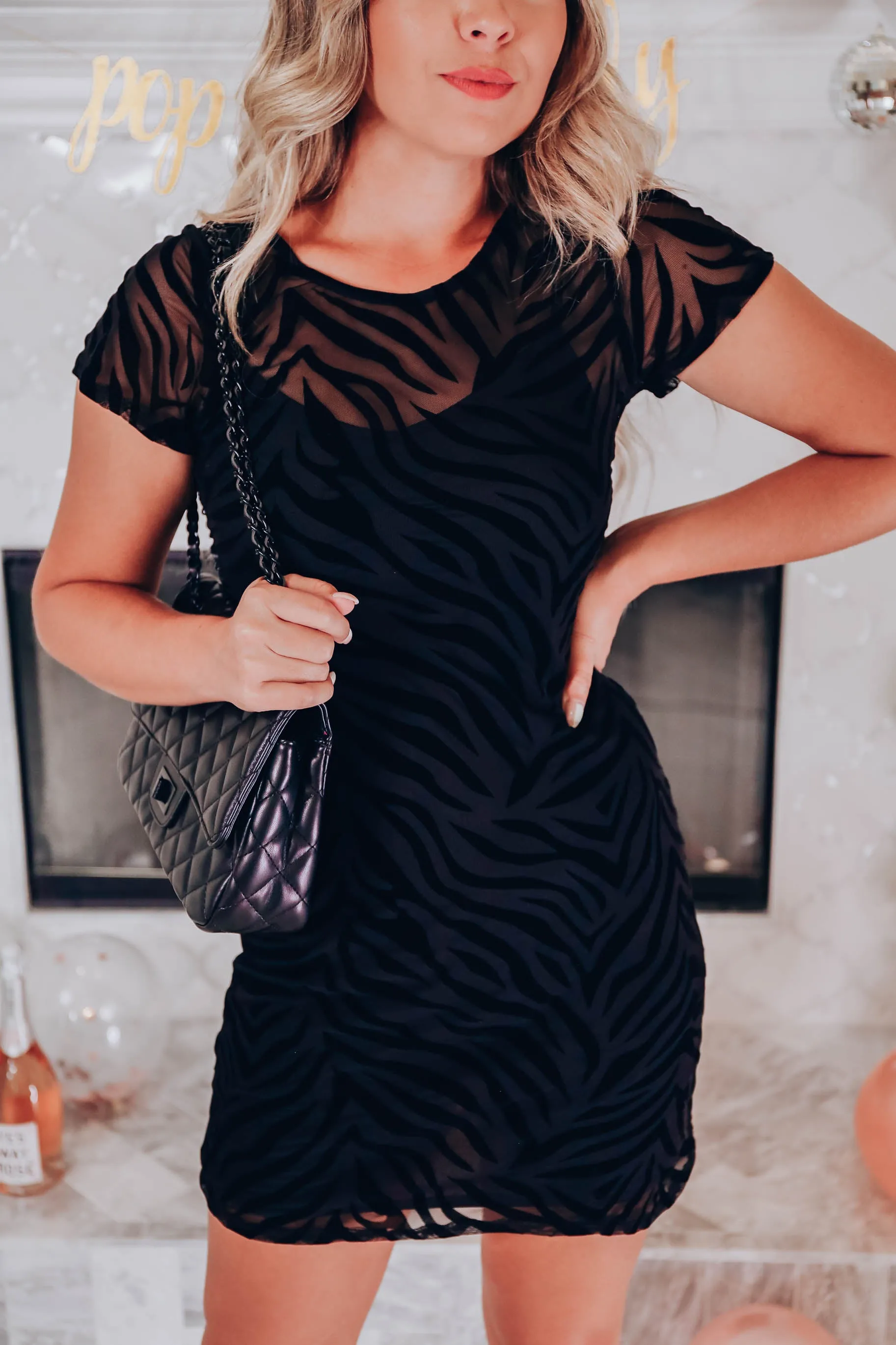 Wild Night Zebra Print Mini Dress
