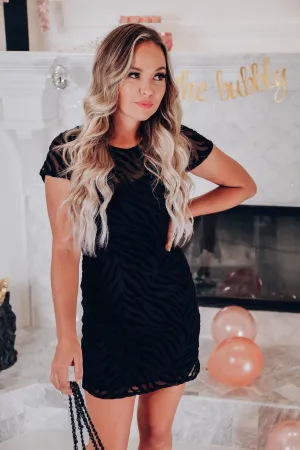 Wild Night Zebra Print Mini Dress