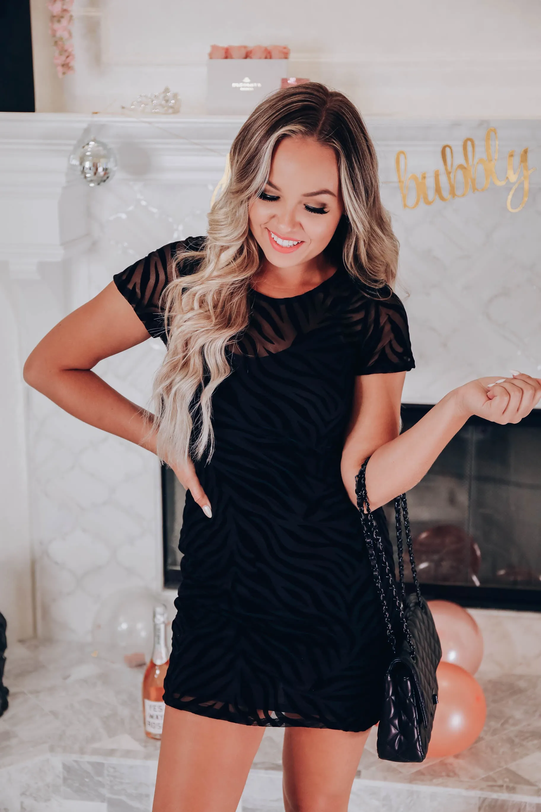 Wild Night Zebra Print Mini Dress