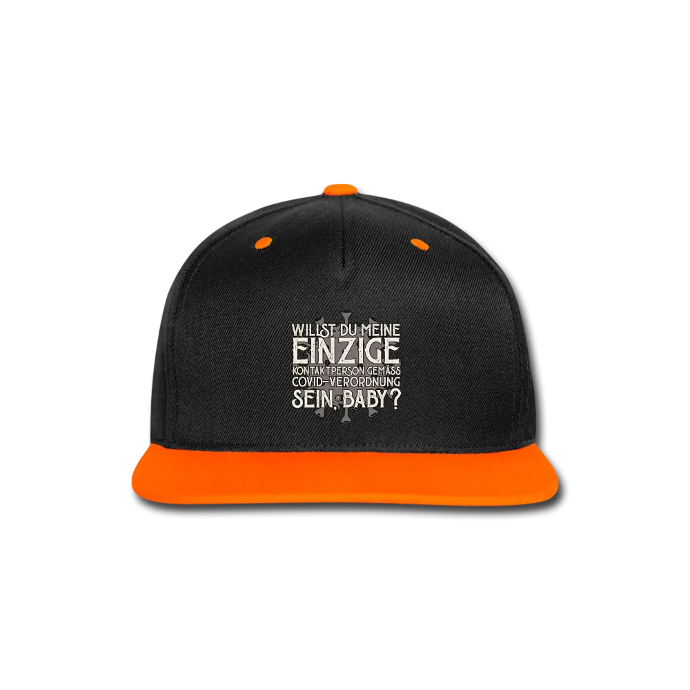 Willst du meine einzige Kontaktperson gemäss... - Kontrast Snapback Cap