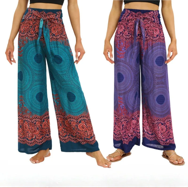 Women Loose Pant - Round Retro Pant for Spring Summer Fall New Rayon