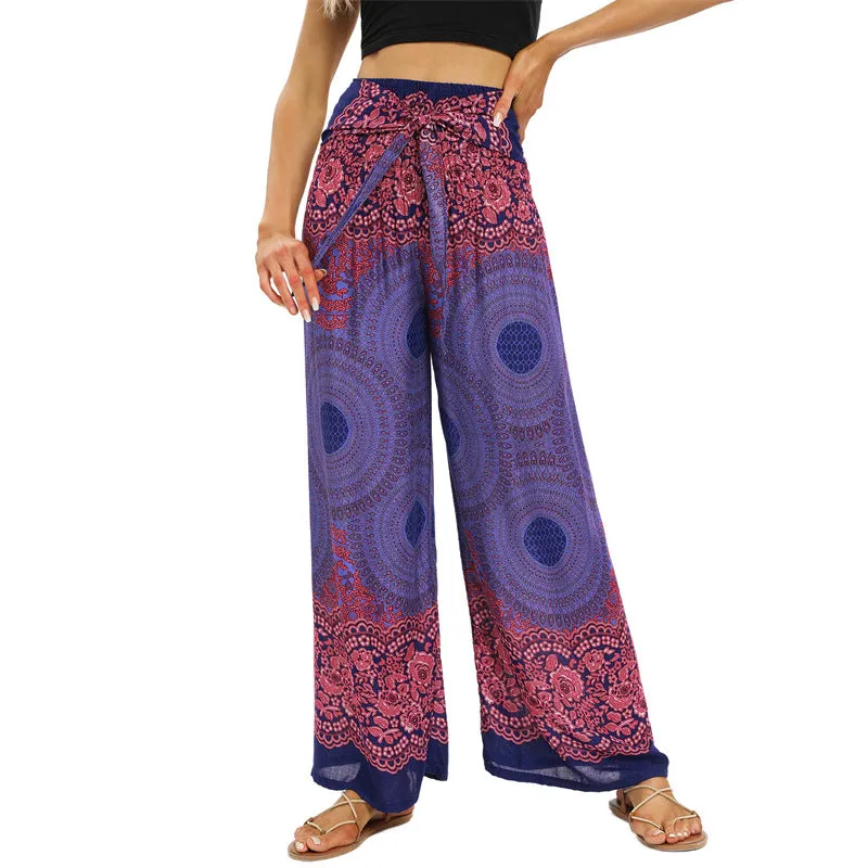 Women Loose Pant - Round Retro Pant for Spring Summer Fall New Rayon