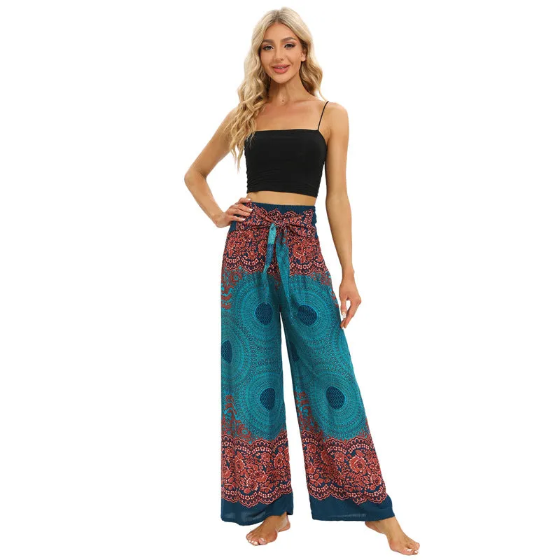 Women Loose Pant - Round Retro Pant for Spring Summer Fall New Rayon