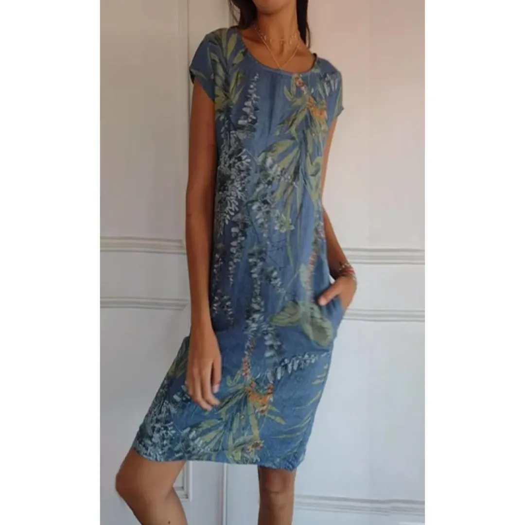 Women's Casual Floral A Line Dress | Midi