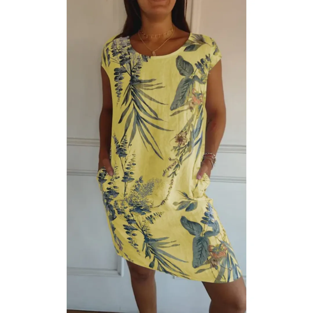 Women's Casual Floral A Line Dress | Midi