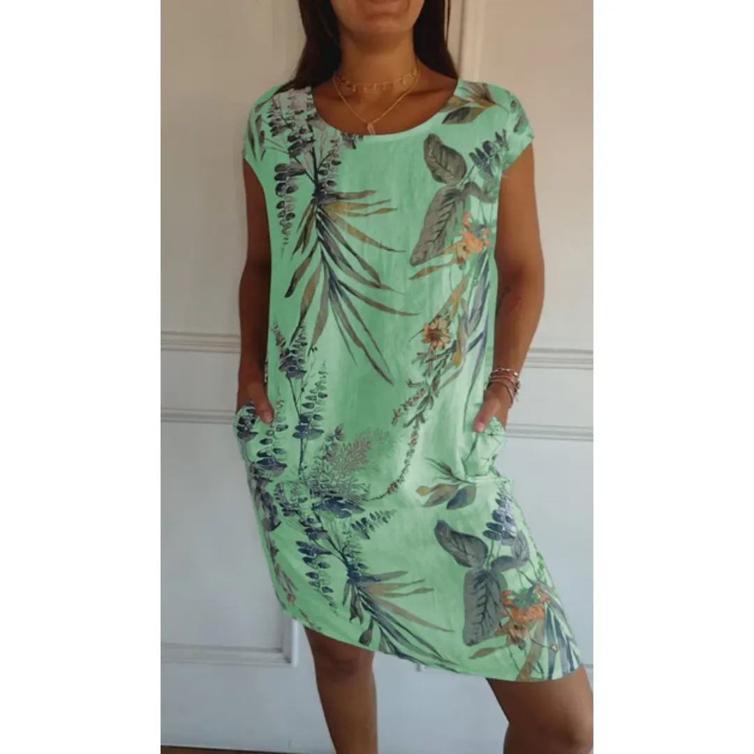 Women's Casual Floral A Line Dress | Midi