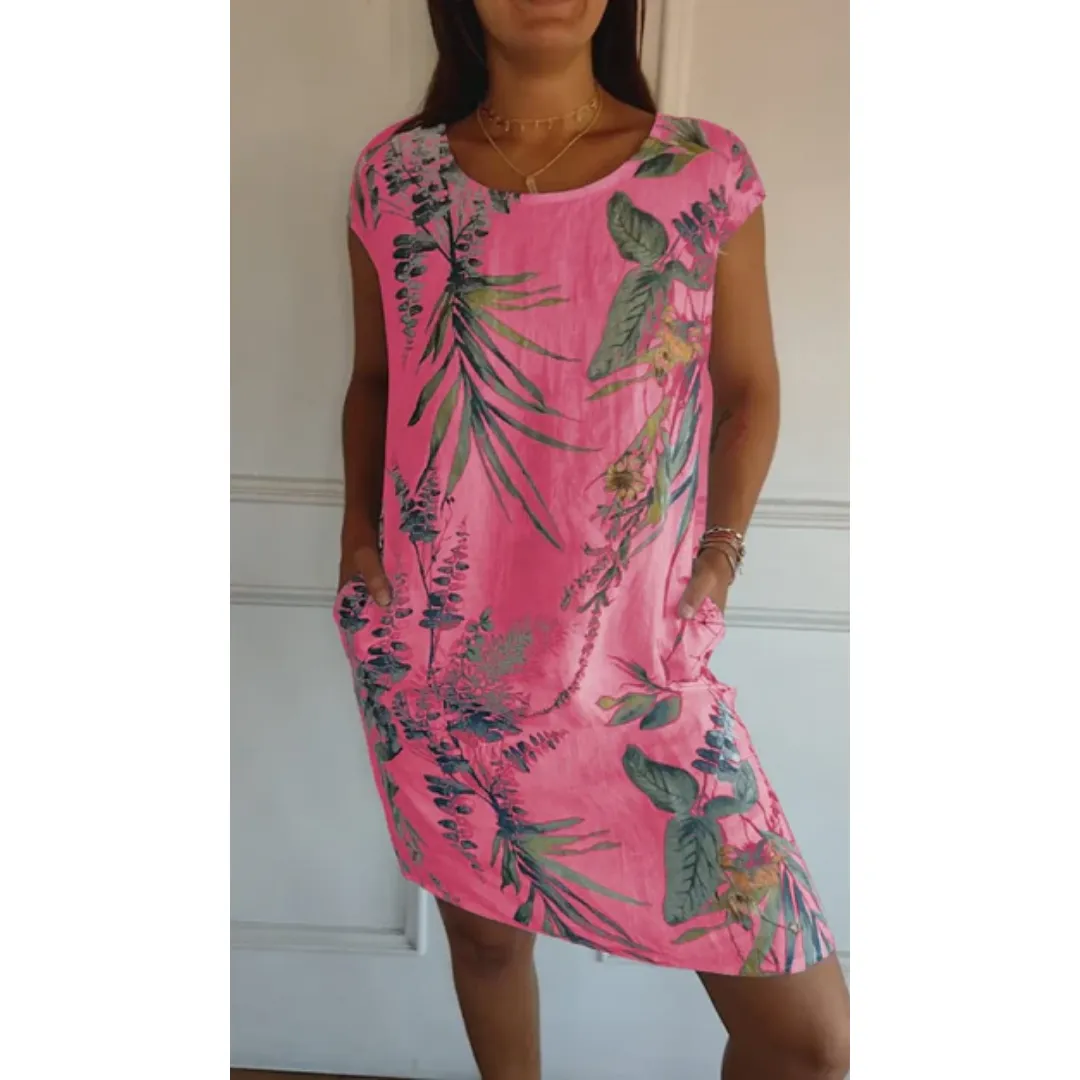 Women's Casual Floral A Line Dress | Midi