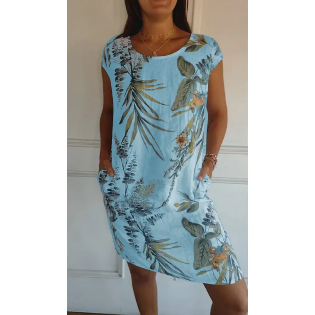 Women's Casual Floral A Line Dress | Midi