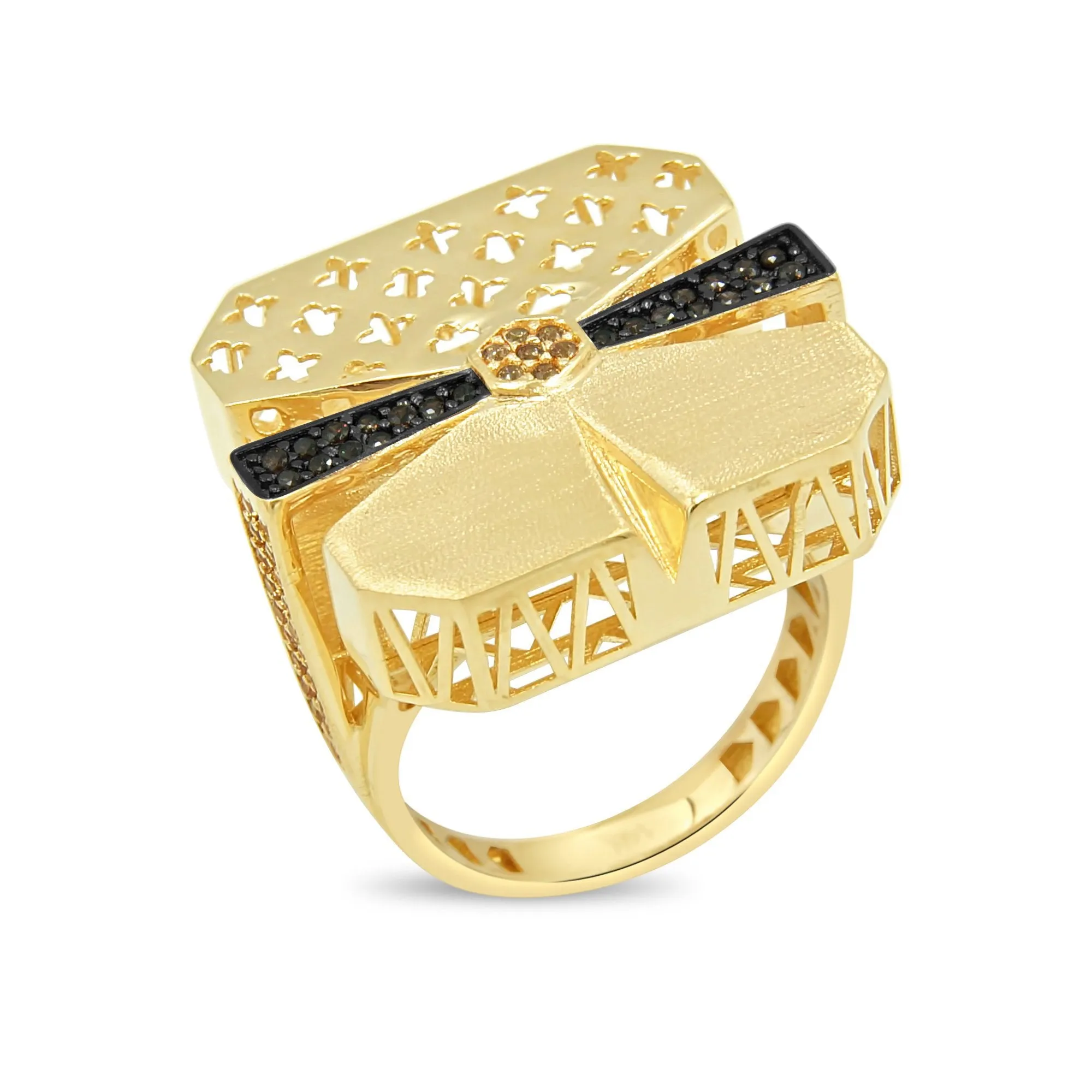 Women's Fancy big look ring in 14K