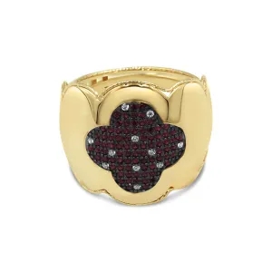 Women's Fancy polished look ring in 14K
