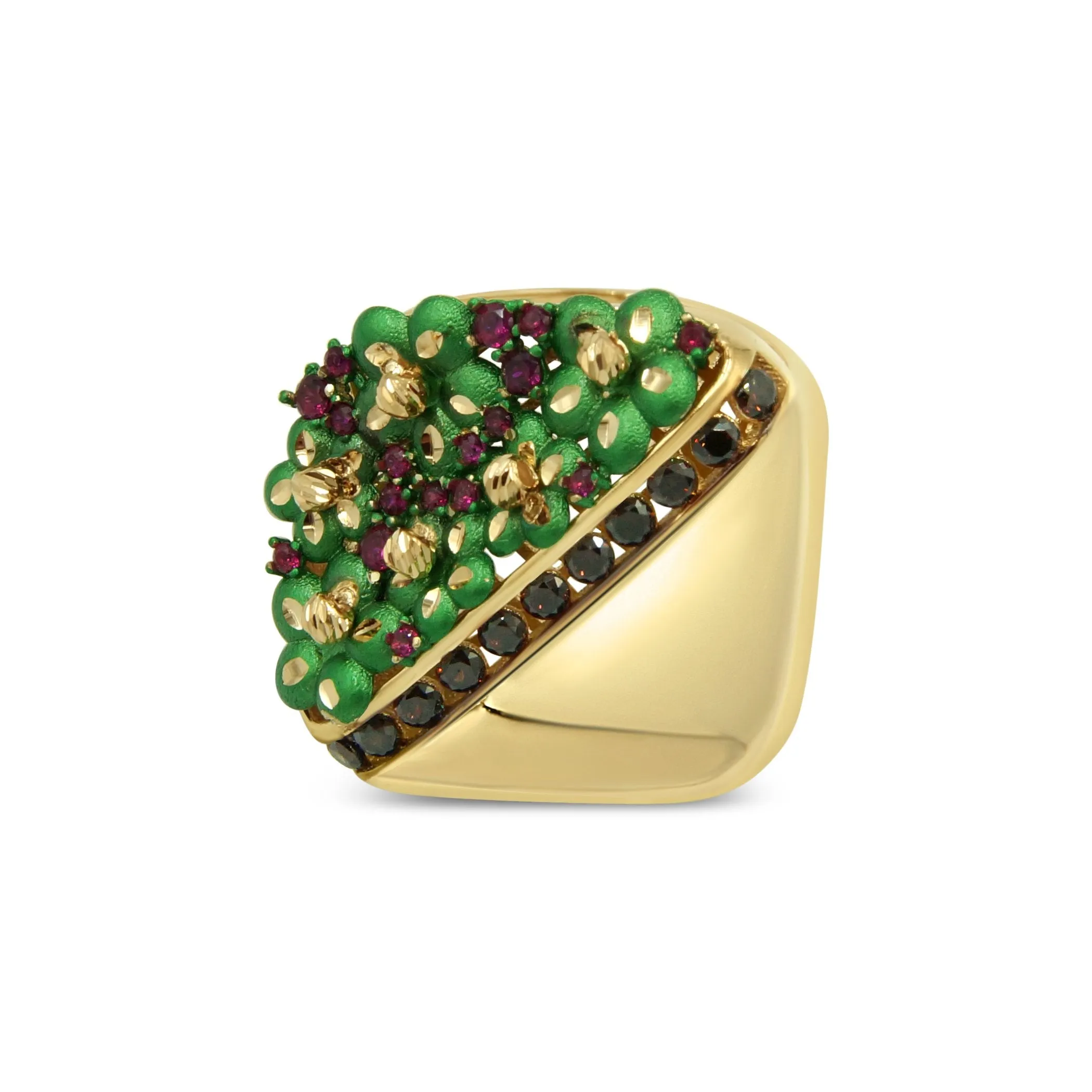 Women's Floral Fancy ring in 14K