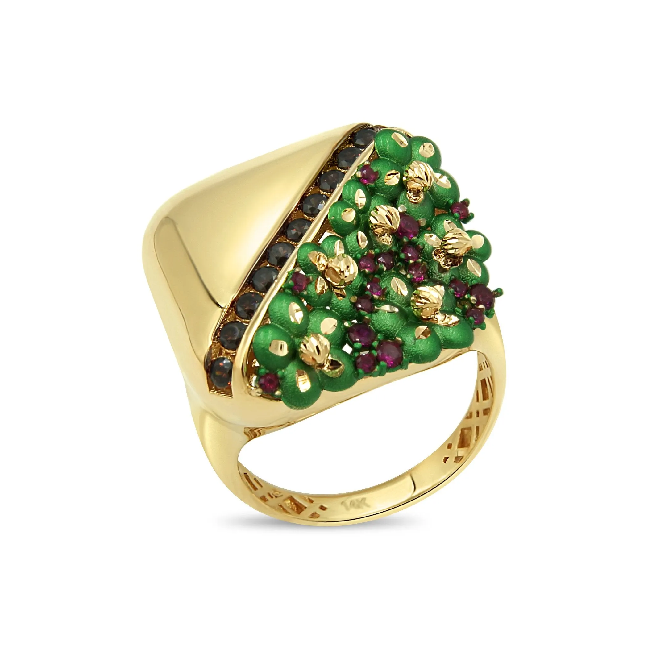 Women's Floral Fancy ring in 14K