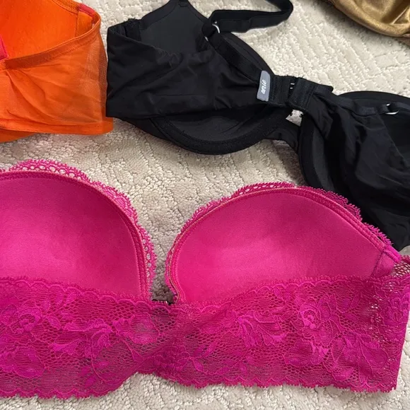 Women's Intimates Collection - Black, Gold, Orange, Pink Bras 32B
