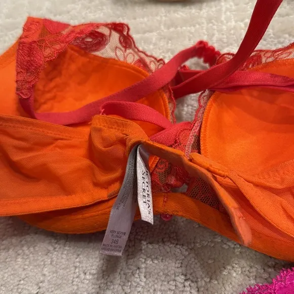 Women's Intimates Collection - Black, Gold, Orange, Pink Bras 32B