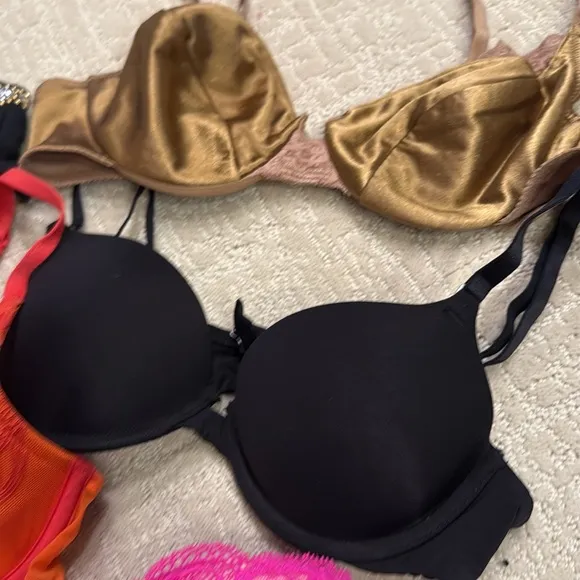 Women's Intimates Collection - Black, Gold, Orange, Pink Bras 32B
