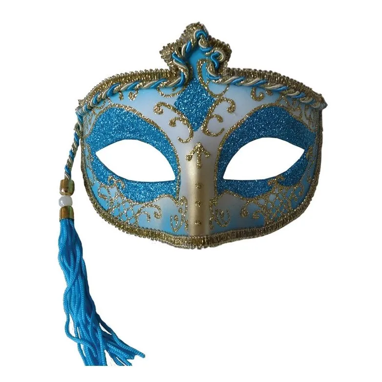 Women's Tasseled Mardi Gras Mask
