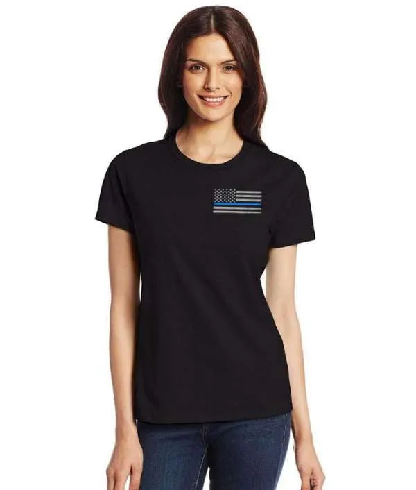 Women's Thin Blue Line Honor & Respect T Shirt