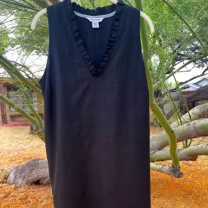 Women's Tommy Bahama - Black Linen - V-Neck - Sleeveless Dress - Size M