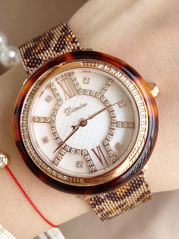 Women's Watch Brilliant&Luxury Large Dial Milan belt elegant watch