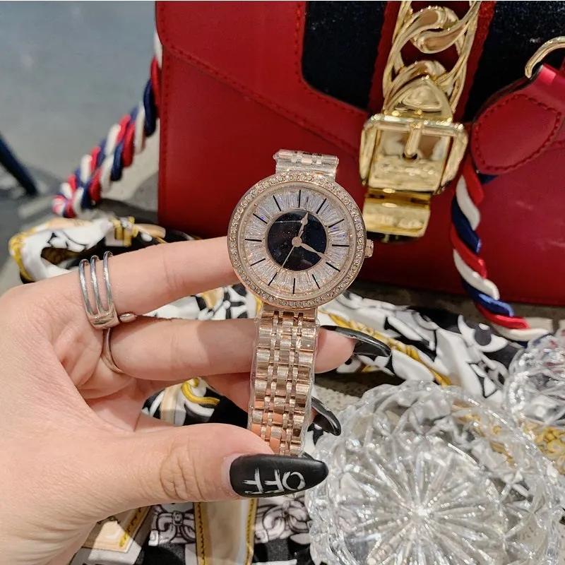 Women's watch diamond ultra-thin dial stainless steel strap elegant watch