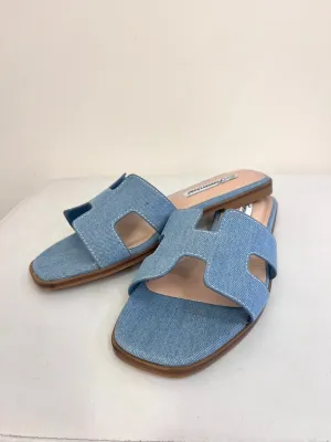 Woven H Sandals {Blue Denim}