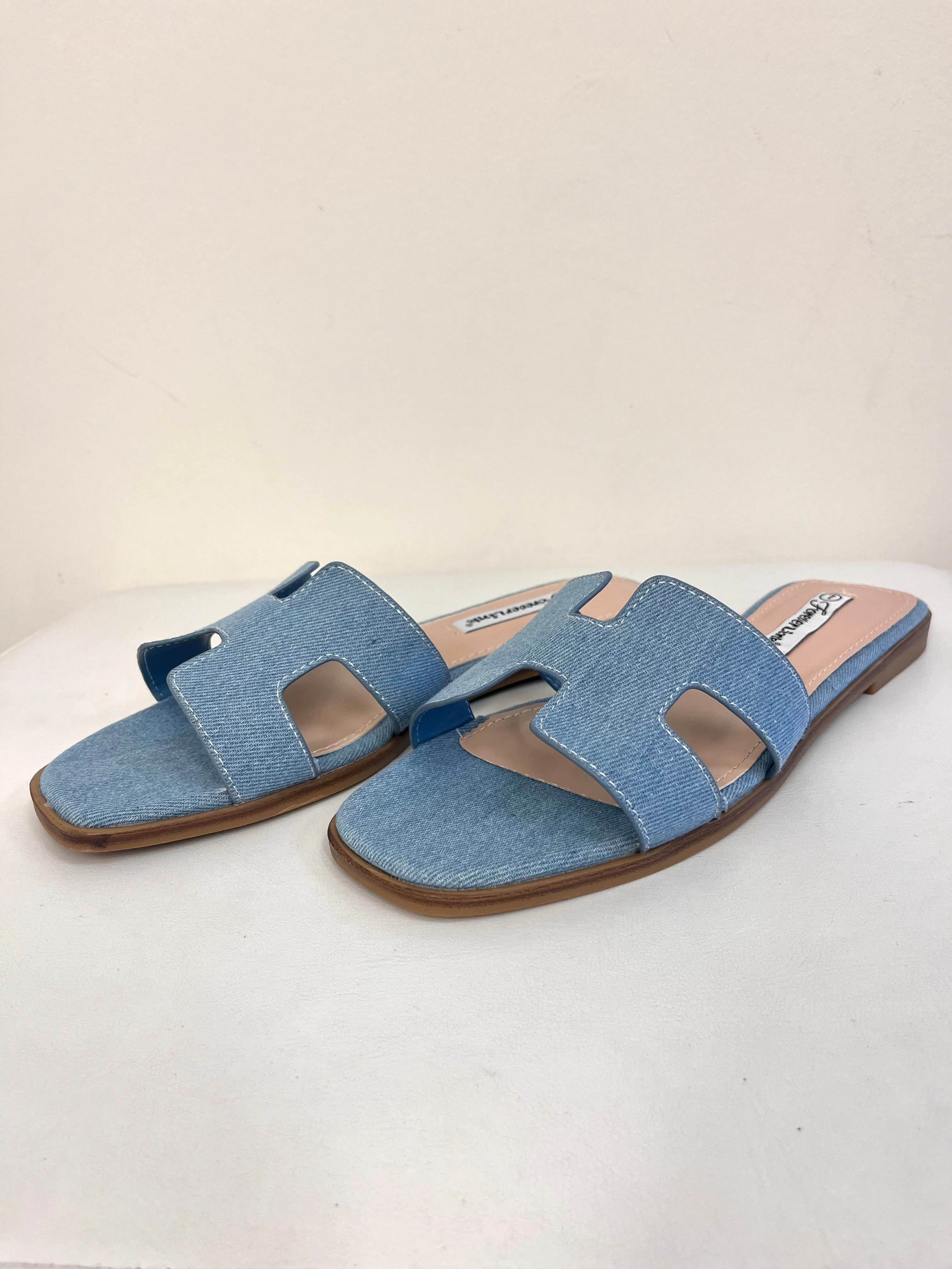Woven H Sandals {Blue Denim}