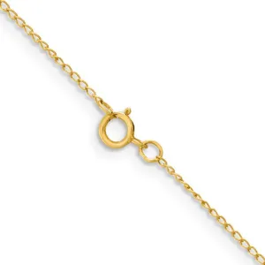 Yellow Gold Flash Plated Sterling Silver 1mm Wide Curb Chain - Various Lengths