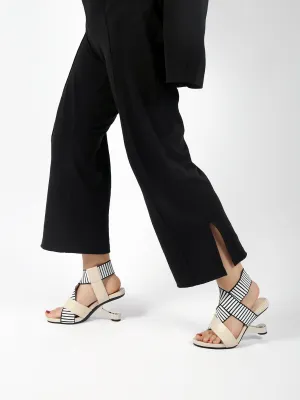 York Wrap Strap Beige Heel