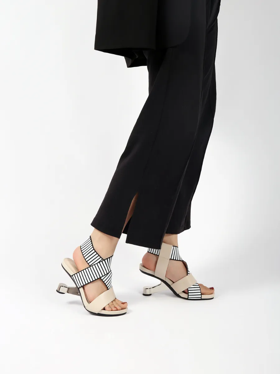 York Wrap Strap Beige Heel