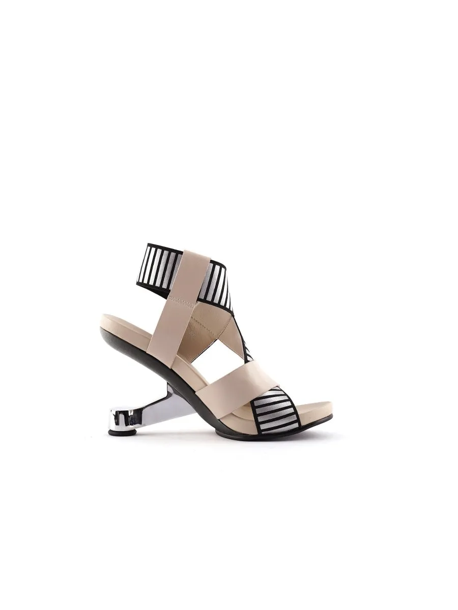 York Wrap Strap Beige Heel