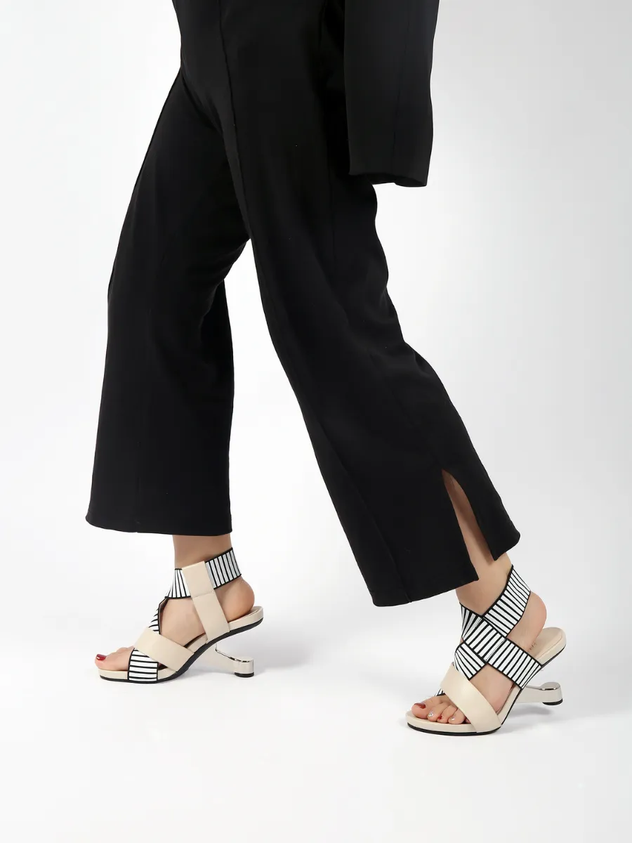 York Wrap Strap Beige Heel