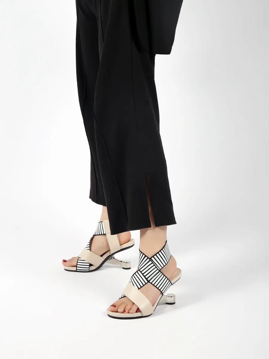 York Wrap Strap Beige Heel